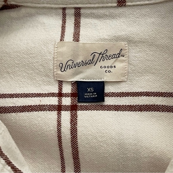 Universal Thread Long Sleeve Button Down Shirt Dress XS | Plaid Flannel - Picture 15 of 16